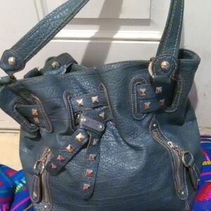 Studded Leather Tote Bag